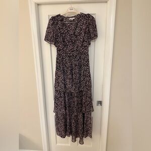 Z Supply Black Floral High Low Dress